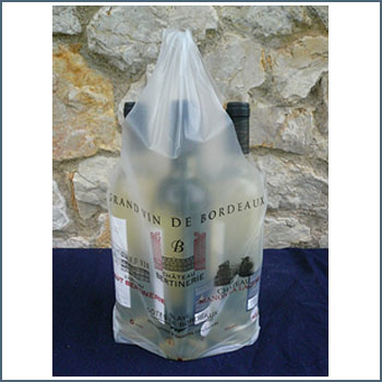 bolsas de plastico para botellas de vino blanco logo grandvin de bordeaux